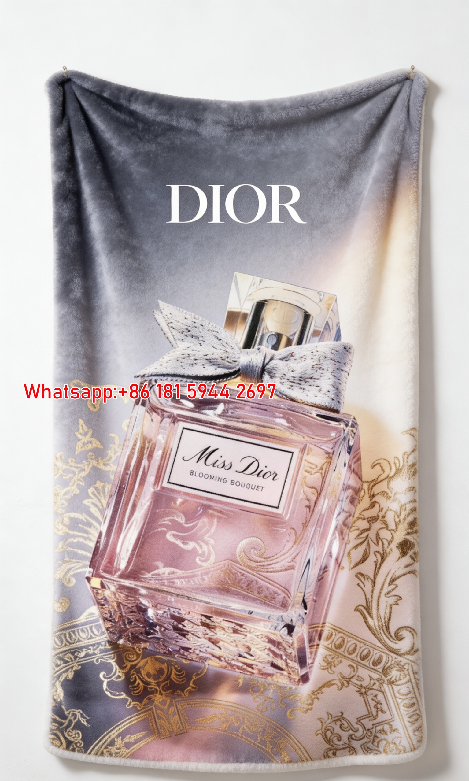 Miss Dior Blooming Bouquet Flannel Sofa Throw D067